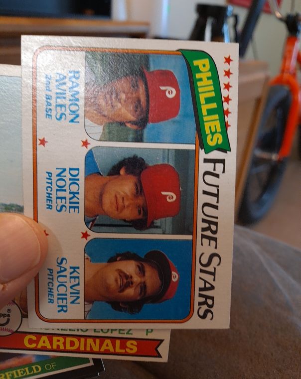 1980 Topps #682 Phillies Future Stars Ramon Aviles Dickie Noles Kevin Saucier — front
