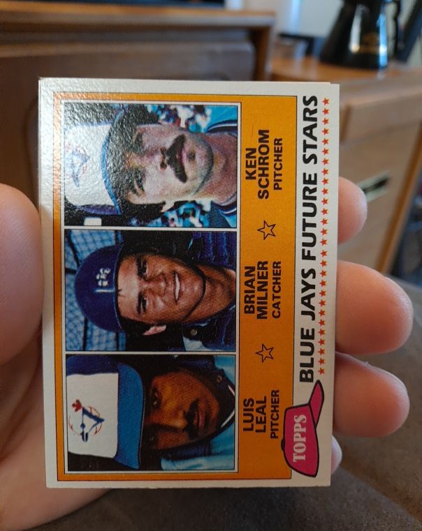1981 Topps #577 Blue Jays Future Stars (Luis Leal / Brian Milner / Ken Schrom) — front