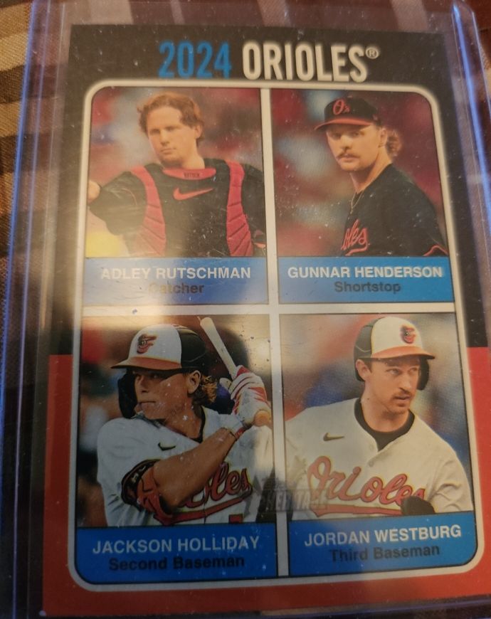 2024 Topps Heritage High Number #75TQ-7 Baltimore Orioles Team Quads — front