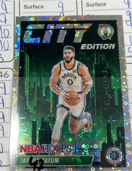2023-24 Panini NBA Hoops Premium Stock City Edition #3 Jayson Tatum — front