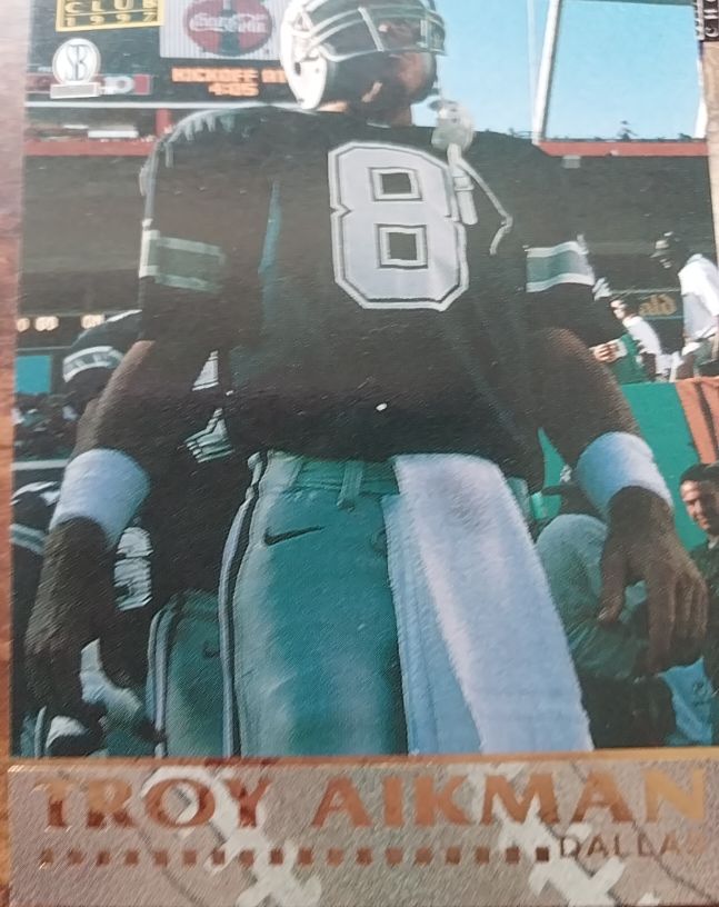 1997 Score Board Players Club Troy Aikman Dallas Cowboys #21 — front