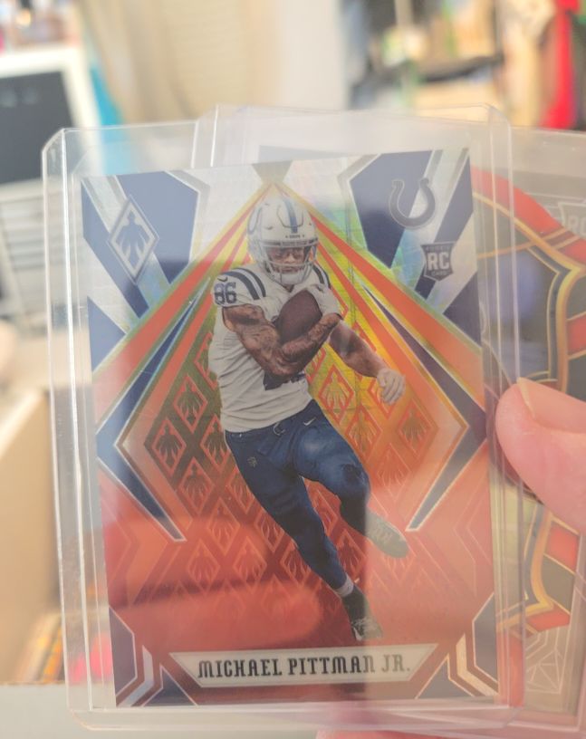 2020 Panini Phoenix #122 Michael Pittman Jr. RC Fire Burst — front