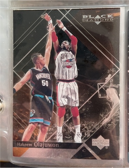 1999-00 Upper Deck Black Diamond #28 Hakeem Olajuwon — front