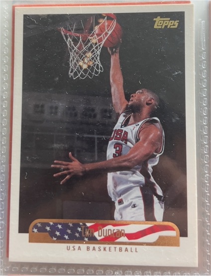 1999 Topps #254 Tim Duncan USA Basketball — front