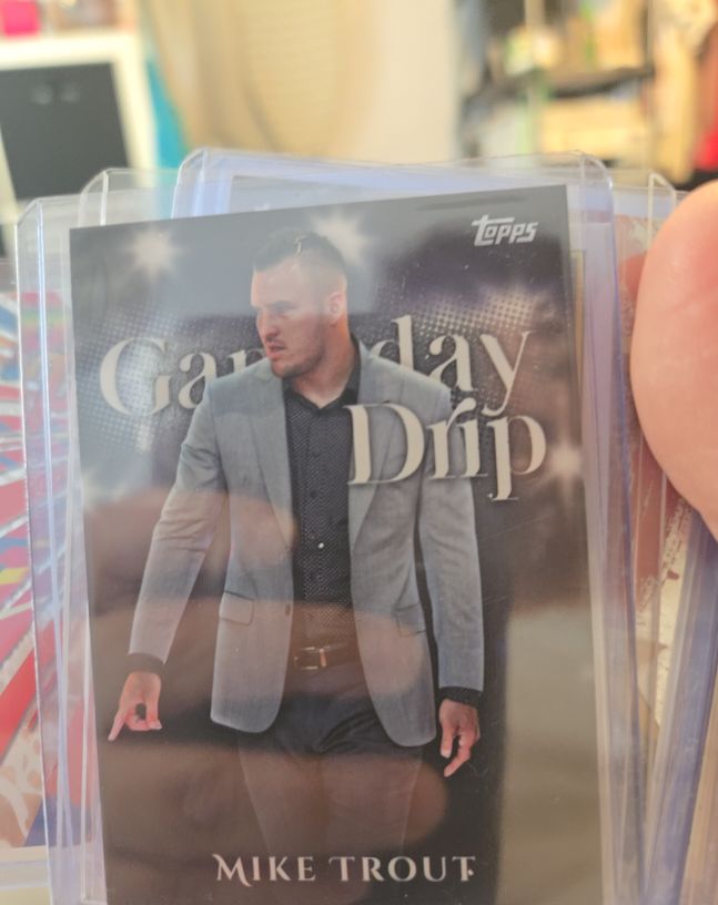 2025 Topps Series 1 Celebration #GD-4 Mike Trout Game Day Drip — front
