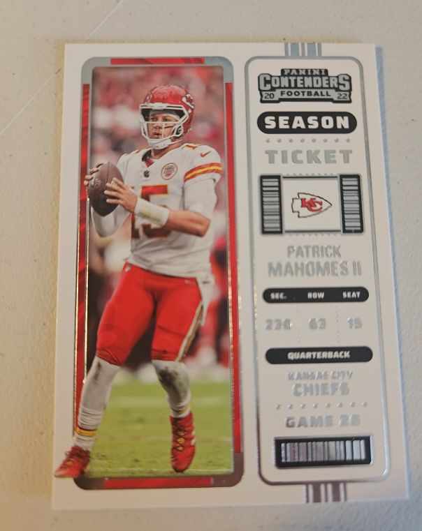 2022 Panini Contenders Season Ticket #58 Patrick Mahomes II — front