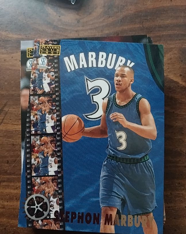 1997 Score Board Players Club #3 Stephon Marbury — front