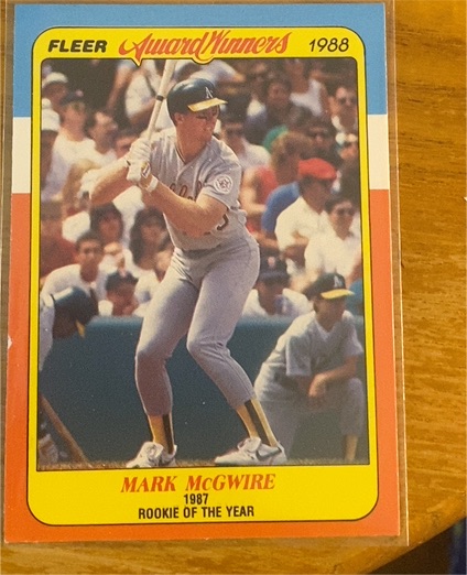 1988 Fleer Award Winners #24 Mark McGwire — front