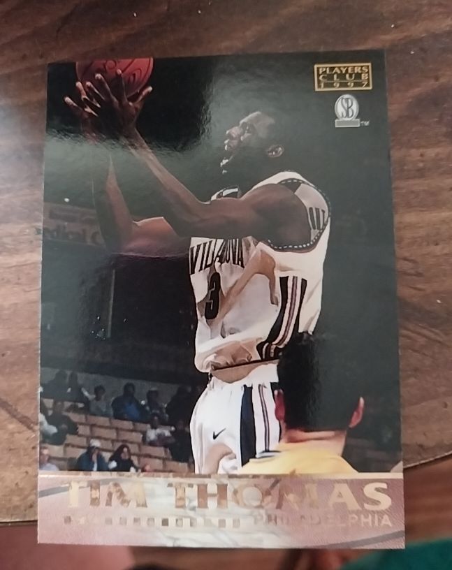 1997 SkyBox Players Club #97 Tim Thomas — front
