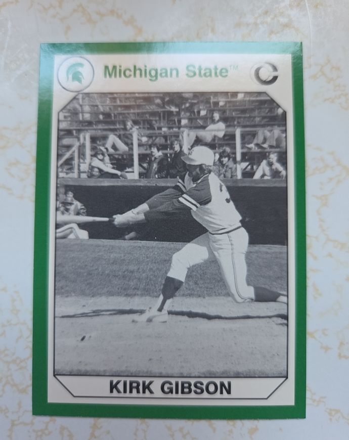 1990 Collegiate Collection Michigan State Spartans #53 Kirk Gibson — front