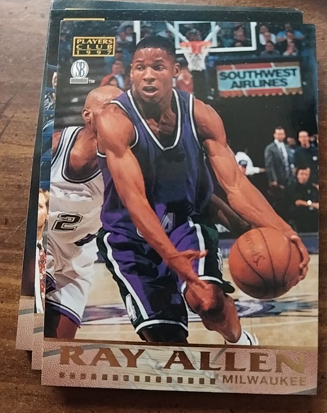 1997 Score Board Players Club #8 Ray Allen — front