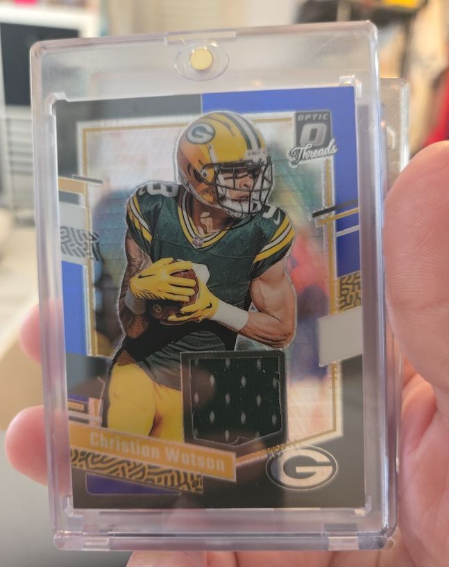 2023 Panini Donruss Optic Threads #DT-CW Christian Watson — front