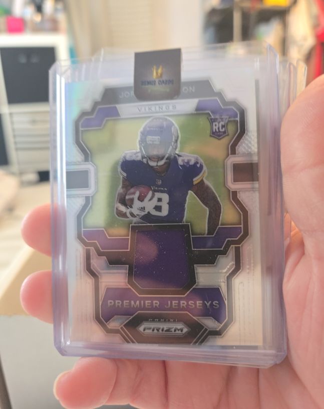 2023 Panini Prizm Premier Jerseys #PJ-JA Jordan Addison — front