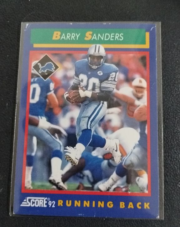 1992 Score #1 Barry Sanders — front