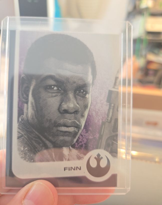 2017 Topps Star Wars Journey to The Last Jedi Illustrated Characters #9 Finn — front