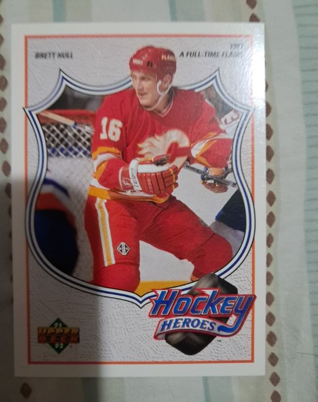 1991-92 Upper Deck Hockey Heroes #5 Brett Hull — front