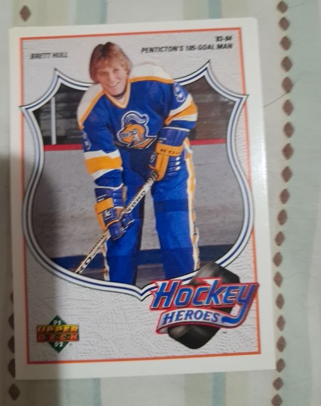 1991-92 Upper Deck Hockey Heroes #1 Brett Hull — front