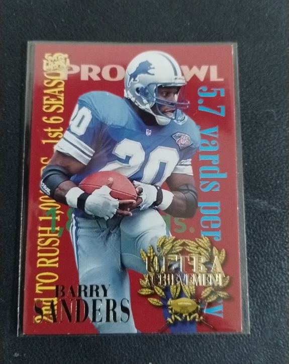 1995 Fleer Ultra #6 Barry Sanders Ultra Achievement — front