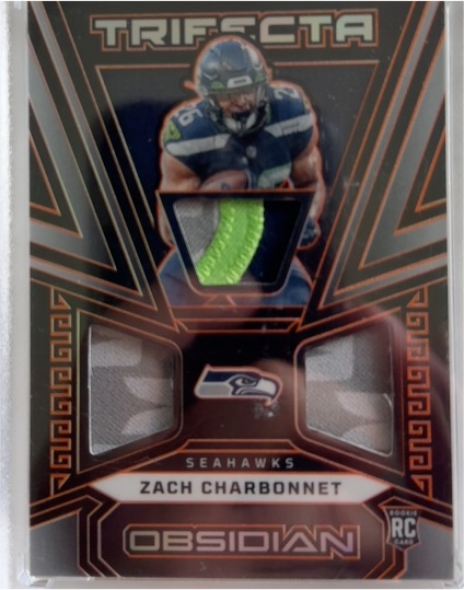 2023 Panini Obsidian Trifecta #TRI-ZCH Zach Charbonnet — front