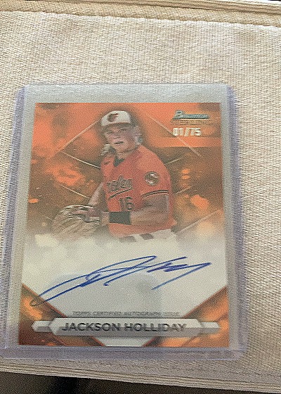2023 Bowman Sterling Prospect Autographs #PA-JH Jackson Holliday — front