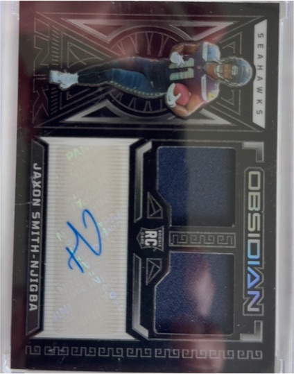 2023 Panini Obsidian Rookie Patch Auto Jaxon Smith-Njigba — front