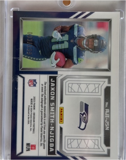 2022 Panini National Convention Football Materials #RJ1-JSN Jaxon Smith-Njigba — front
