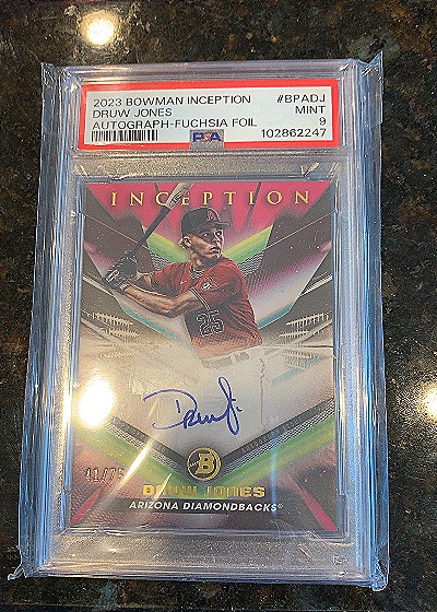 2023 Bowman Inception #BPA-DJ Druw Jones — front