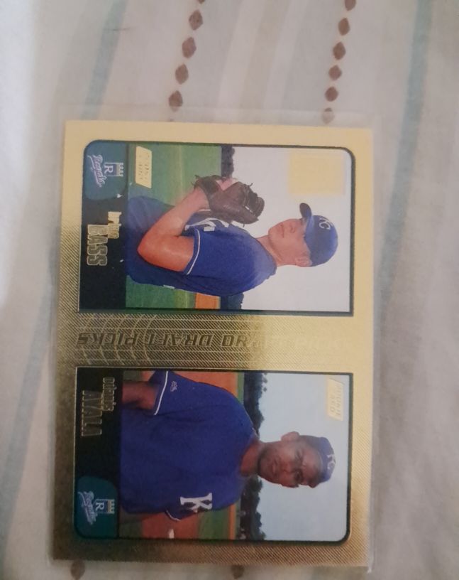 2001 Topps Draft Picks Gold #747 Brian Bass / Odannis Ayala — front