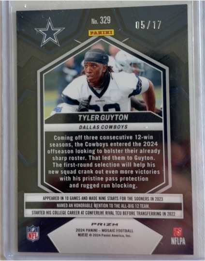 2024 Panini Mosaic #329 Tyler Guyton — front