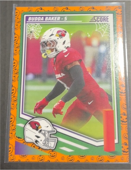 2025 Panini Score-A-Treat Football Pumpkin #77 Budda Baker — front
