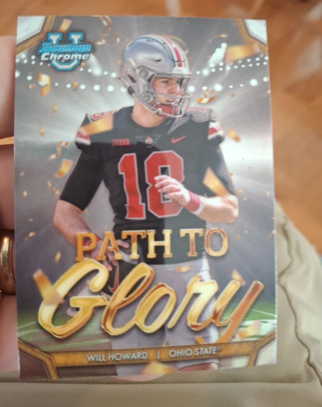 2024 Bowman University Chrome #PG-11 Will Howard Path to Glory — front