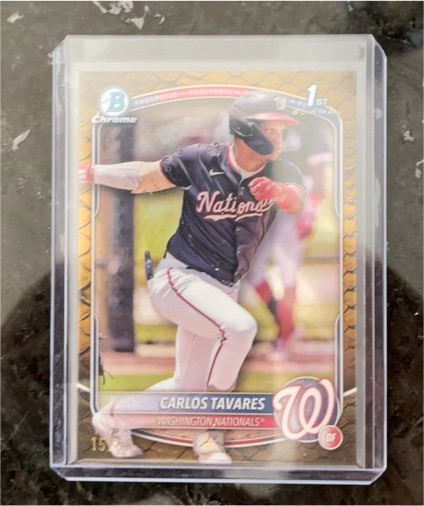 2025 Bowman Chrome Prospects #BCP-28 Carlos Tavares — front