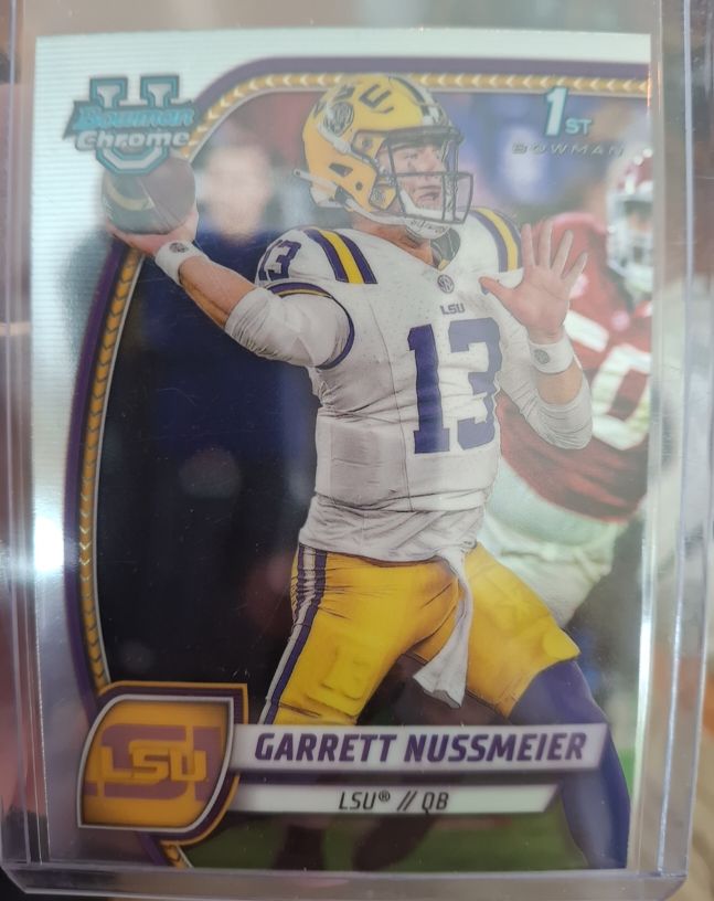 2024 Bowman University Chrome #5 Garrett Nussmeier — front
