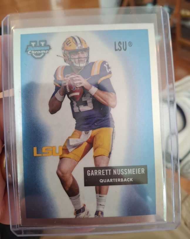 2024 Bowman Chrome University #55B-20 Garrett Nussmeier — front