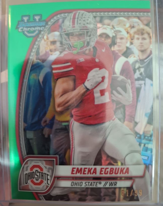 2024 Bowman University Chrome #70 Emeka Egbuka — front