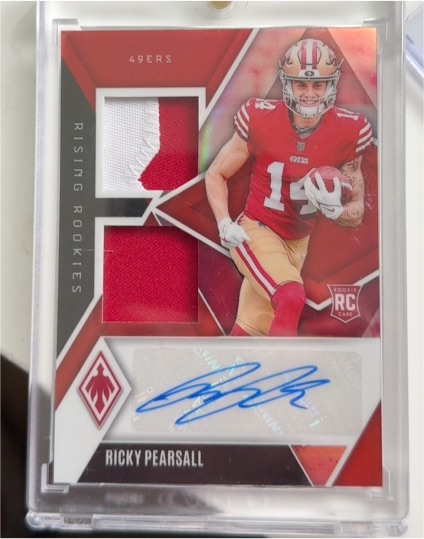 2024 Panini Phoenix Rising Rookies Dual Patch Autographs #RPA Ricky Pearsall — front