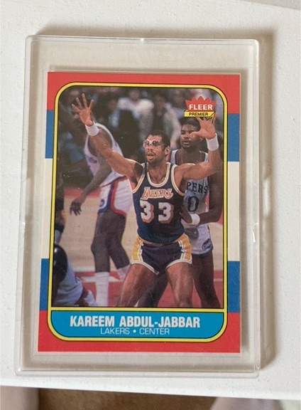 1986-87 Fleer #1 Kareem Abdul-Jabbar — front