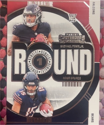 2024 Panini Contenders Round Numbers #3 Michael Penix Jr. / Rome Odunze — front