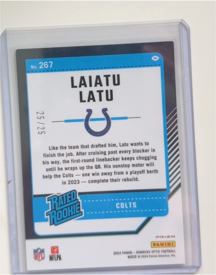 2024 Panini Donruss Optic #267 Laiatu Latu — front