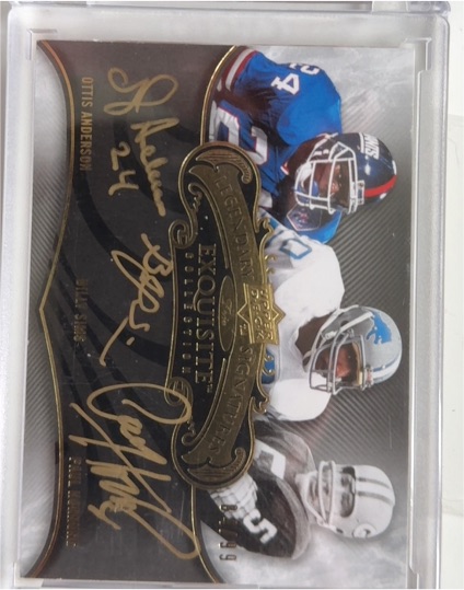 2007 Upper Deck Exquisite Legendary Signatures Trio Ottis Anderson Paul Hornung Billy Sims — front