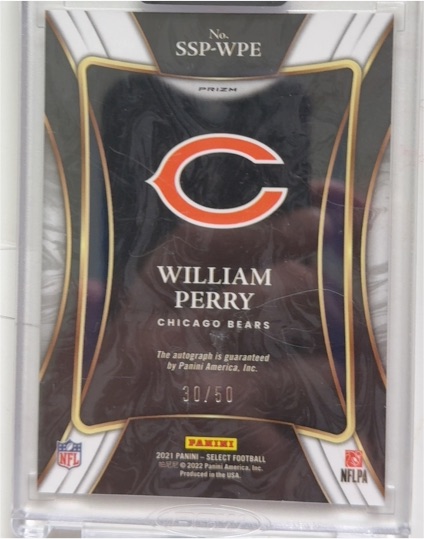 2021 Panini Select Select Signatures #SSP-WPE William Perry — front