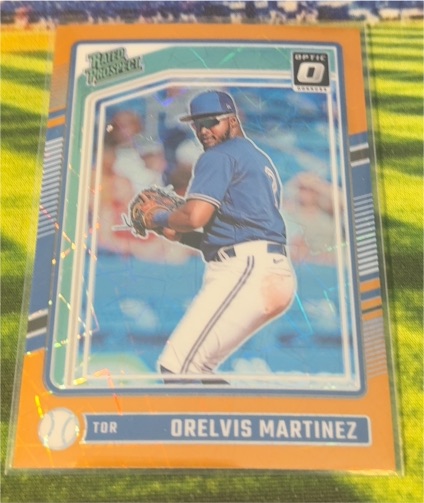 2024 Donruss Optic Rated Prospects Orange Velocity #177 Orelvis Martinez — front