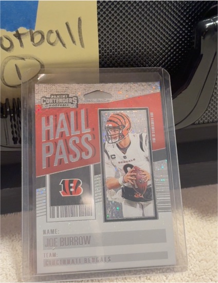 2023 Panini Contenders #9 Joe Burrow Hall Pass — front