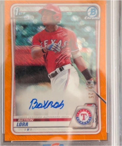 2020 Bowman Chrome Prospect Autographs #CPA-BL Bayron Lora — front