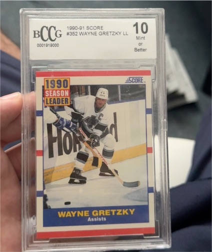 1990-91 Score #352 Wayne Gretzky Season Leader Assists — front