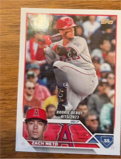 2023 Topps Update #US329 Zach Neto — front