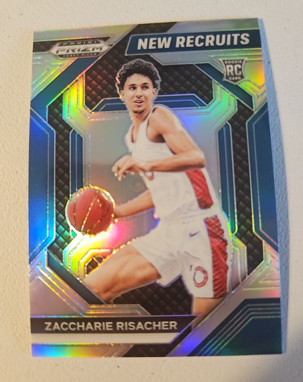 2024 Panini Prizm Draft Picks #21 Zaccharie Risacher New Recruits Silver Prizm — front
