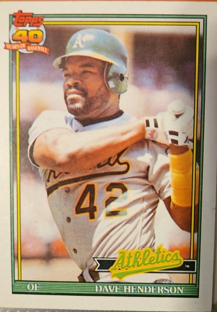 1991 Topps #144 Dave Henderson — front