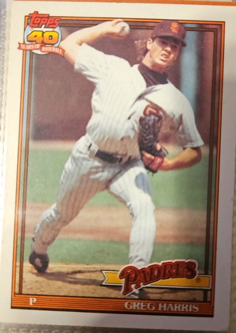 1991 Topps #749 Greg Harris — front