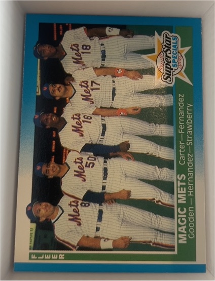 1987 Fleer #629 Magic Mets Gooden Hernandez Carter Fernandez Strawberry — front